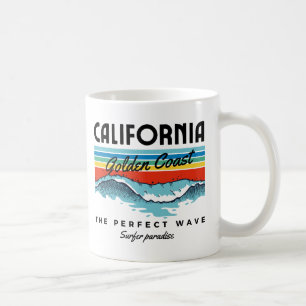 Kalifornien Goldene Küste, Vintage Sonnenuntergang Kaffeetasse