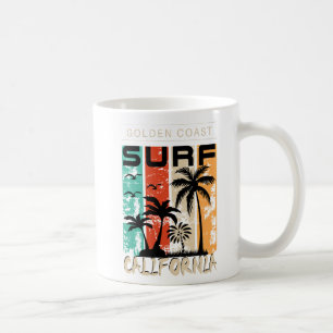 Kalifornien Goldene Küste, Vintage Sonnenuntergang Kaffeetasse