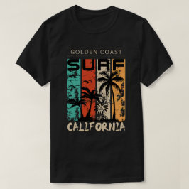 Kalifornien Goldene Küste, Vintage Sonnenuntergang T-Shirt