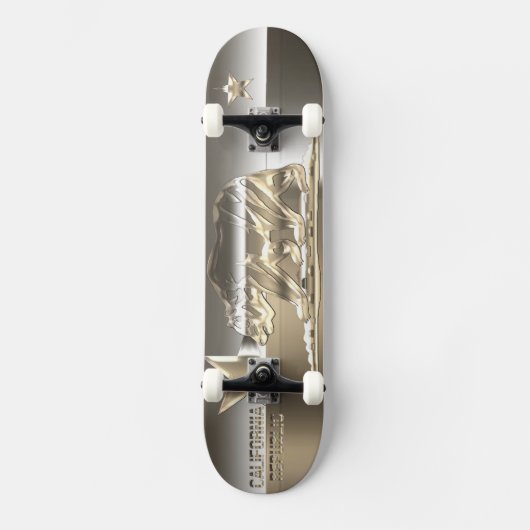 KALIFORNIEN - Goldene Metalle Skateboard (Vorderseite)