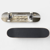 KALIFORNIEN - Goldene Metalle Skateboard (Horizontal)