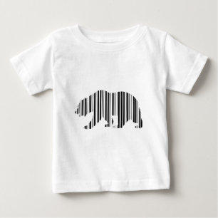 KALIFORNIEN GOLDENER BÄR BAR CODE Musterdesign Baby T-shirt
