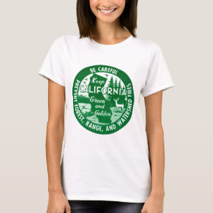 Kalifornien grün und golden behalten T-Shirt