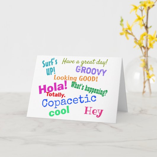 Kalifornien Grüße! Karte (Gelbe Blume)