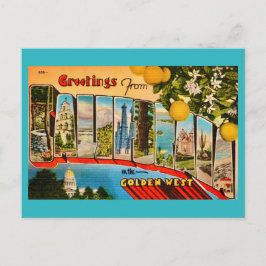 Kalifornien Grüße Vintage Postkarte
