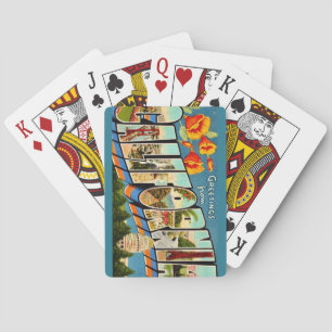 Kalifornien Grußpostkarte Spielkarten