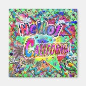 Kalifornien Hallo! Magnet (Vorne)