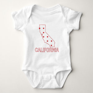 Kalifornien-Herzen Baby Strampler
