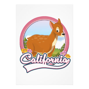 Kalifornien Hirsch Urlaub Logo Fotodruck