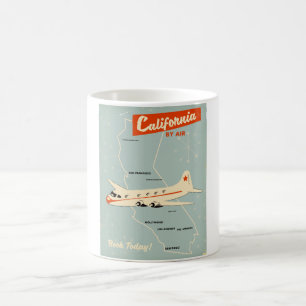 Kalifornien im Stil der 50er Jahre "by air" Reisep Kaffeetasse