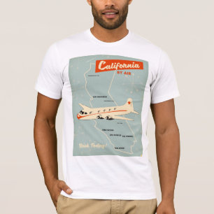Kalifornien im Stil der 50er Jahre "by air" Reisep T-Shirt