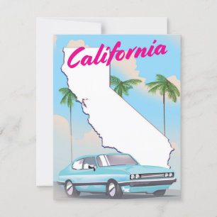 Kalifornien im Vintage-Stil Urlaubs-Plakat