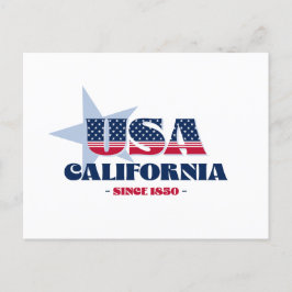 Kalifornien in Rot, Weiß und Blau Postkarte