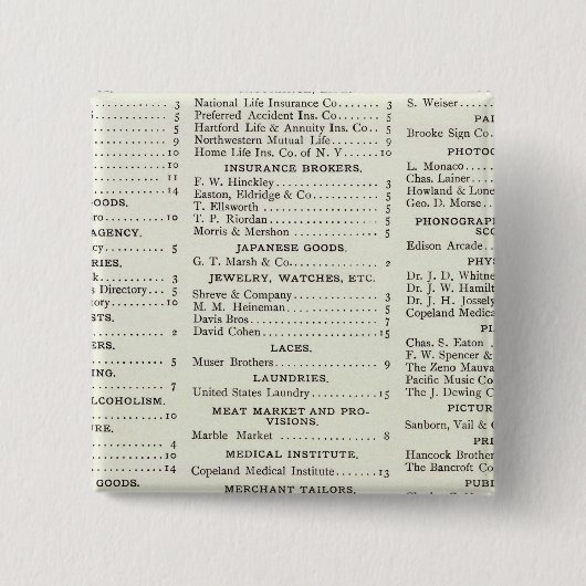 Kalifornien-Index Button (Vorderseite)