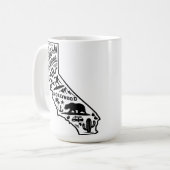 Kalifornien Kaffeetasse (Vorderseite Links)