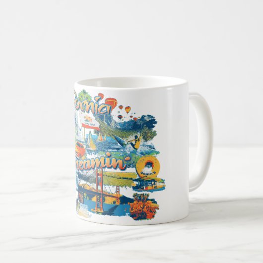 Kalifornien Kaffeetasse (VorderseiteRechts)