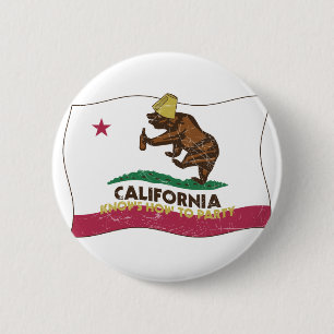 Kalifornien kann zum Party-Bären Button