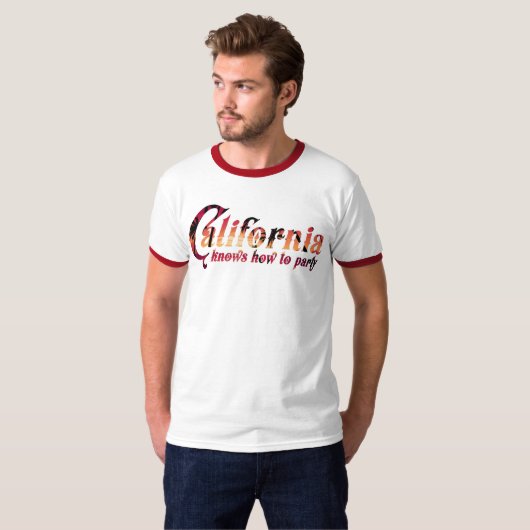 Kalifornien kann zum Party T-Shirt (Vorne ganz)