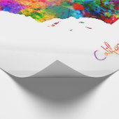 Kalifornien-Karte Geschenkpapier (Ecke)