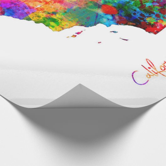 Kalifornien-Karte Geschenkpapier (Ecke)
