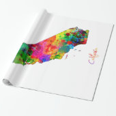 Kalifornien-Karte Geschenkpapier (Ungerollt)