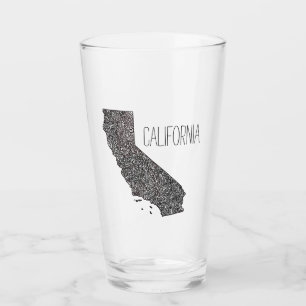 Kalifornien-Karte Glas