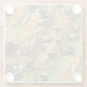 Kalifornien-Karte Glasuntersetzer (Rückseite)