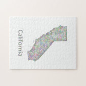 Kalifornien-Karte Puzzle (Horizontal)