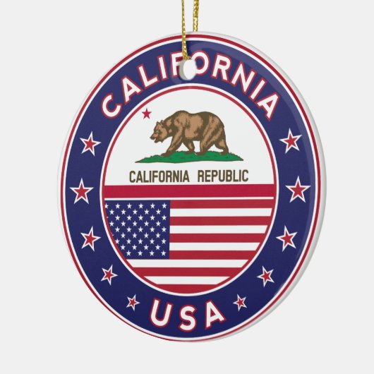 Kalifornien Keramik Ornament (Links)