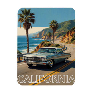 🌴 Kalifornien Klassisches Cabrio-Fahren Magnet
