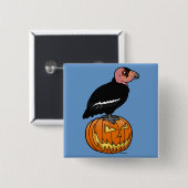 Kalifornien-Kondor Halloween Button (Vorne & Hinten)
