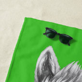 Kalifornien-Lama | addieren Ihren Namen Strandtuch (Beispiel)