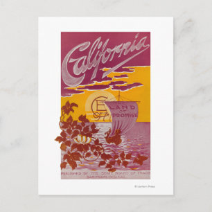 Kalifornien Land der Verheißung Poster Postkarte