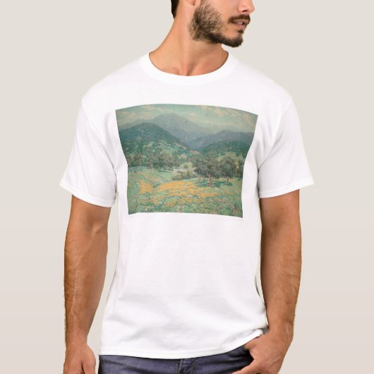 Kalifornien-Landschaft mit Mohnblumen (1213) T-Shirt (Vorderseite)