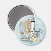 Kalifornien Leuchtturm Magnet (Vorderseite/Rückseite)