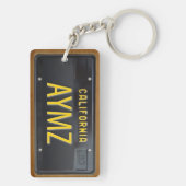 Kalifornien-Lizenz-Platten-Schlüsselanhänger Schlüsselanhänger (Rückseite)