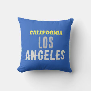 Kalifornien Los Angeles City USA Retro Vintag Blue Kissen