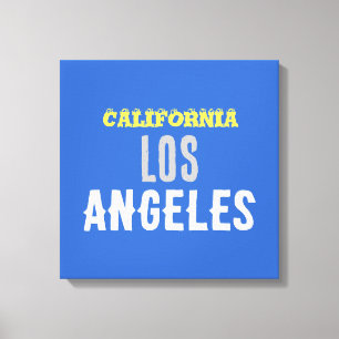 Kalifornien Los Angeles City USA Retro Vintag Blue Leinwanddruck
