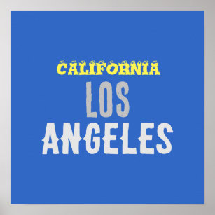 Kalifornien Los Angeles City USA Retro Vintag Blue Poster