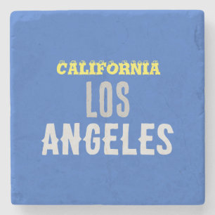 Kalifornien Los Angeles City USA Retro Vintag Blue Steinuntersetzer