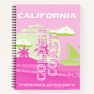 Kalifornien, Los Angeles, Reisekunst, Preppy, Pink Notizblock