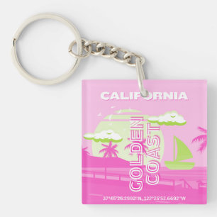 Kalifornien, Los Angeles, Reisekunst, Preppy, Pink Schlüsselanhänger
