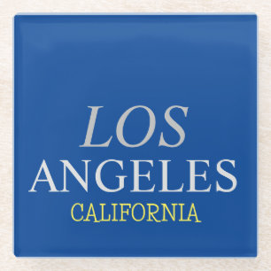 Kalifornien Los Angeles Stadt USA Retro Vintage Bl Glasuntersetzer