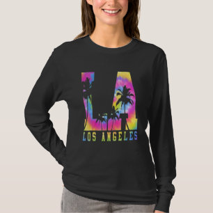 Kalifornien Los Angeles Tie Dye 70er Retro Throwb T-Shirt