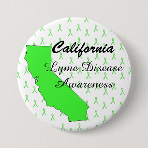 Kalifornien Lyme-Borreliose-Bewusstseins-Schleifen Button