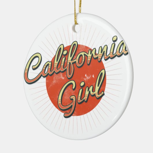 Kalifornien-Mädchen Keramikornament (Links)