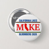 Kalifornien mag Mike Button (Vorne & Hinten)