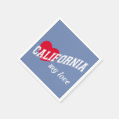 Kalifornien meine Liebe Serviette (Ecke)