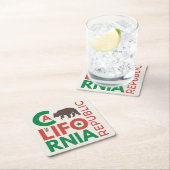 Kalifornien mit Grizzlybär-Logo Rechteckiger Pappuntersetzer (Vor Ort)