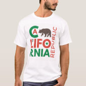 Kalifornien mit Grizzlybär-Logo T-Shirt (Vorderseite)